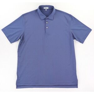 Peter Millar Jubilee Performance Jersey Polo Mens XL Blue Stripes Summer Comfort